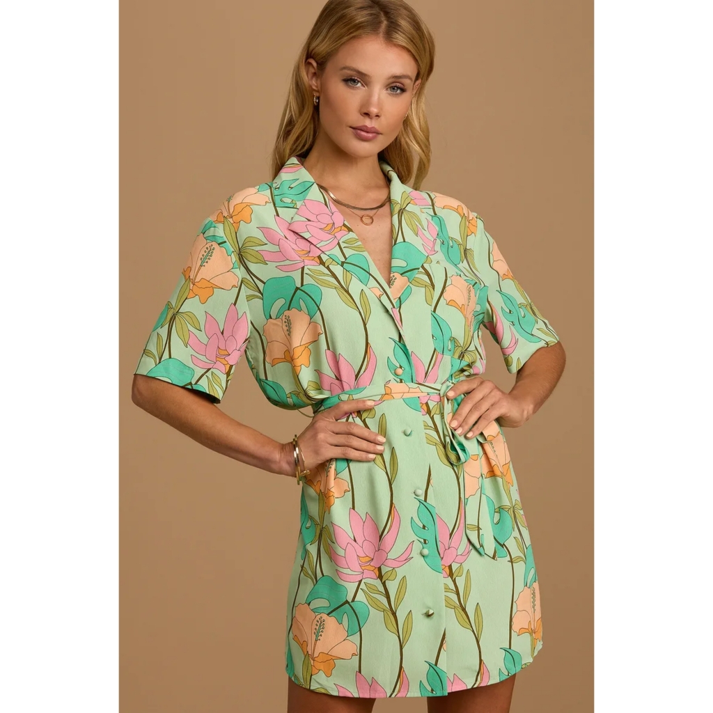 Lulu's | Totally Tropical Shirt Dress